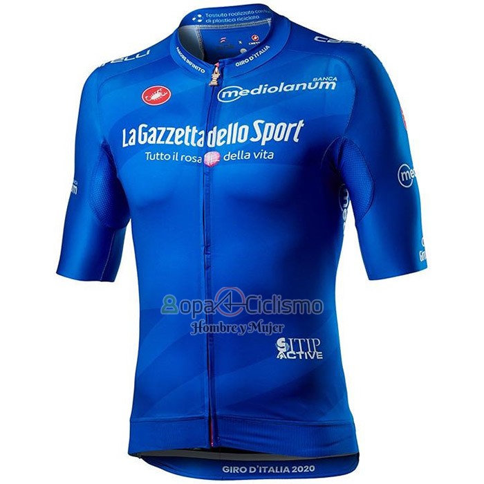 Giro d'Italia Ropa Ciclismo Culotte Corto 2020 Hombre Mangas Cortas Azul